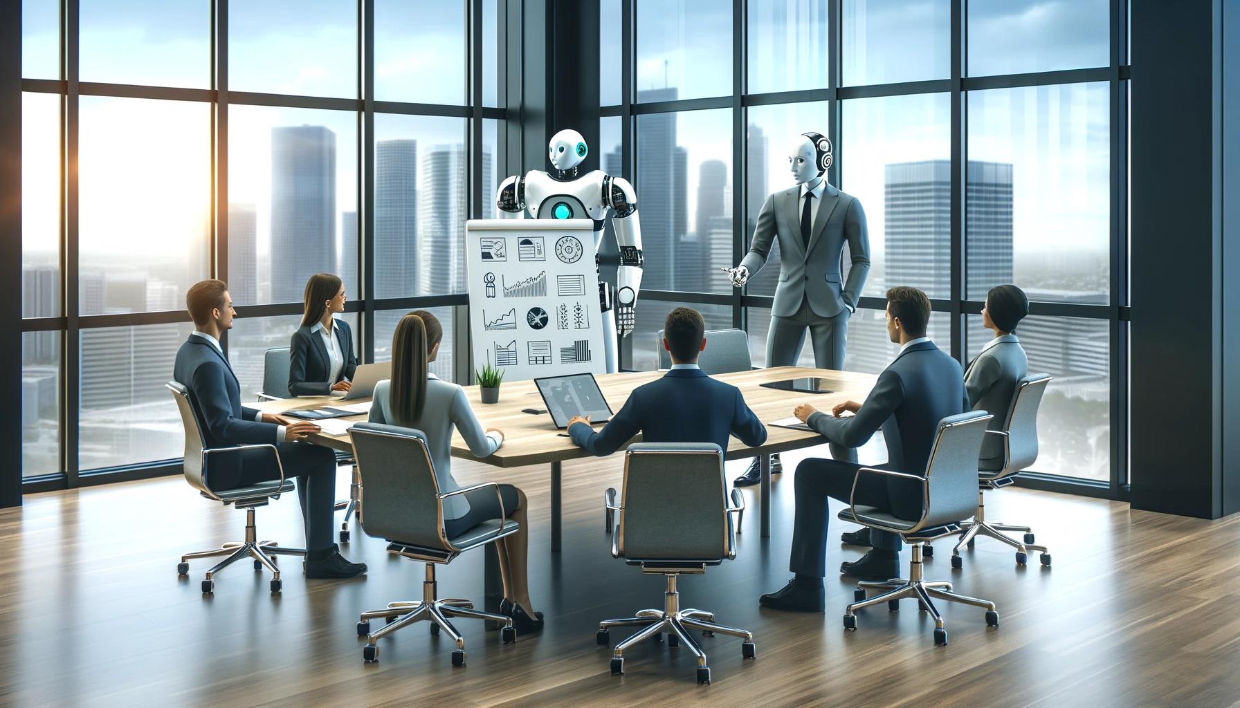 AI lawyers working with robots